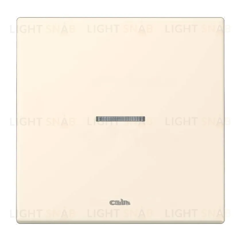 Переключатель 1 клавишный с подсветкой Jung LS 990 Les Couleurs Le Corbusier blank ivoire 506u+90+LC990KO54320B 506u + 90 + LC990KO54320B