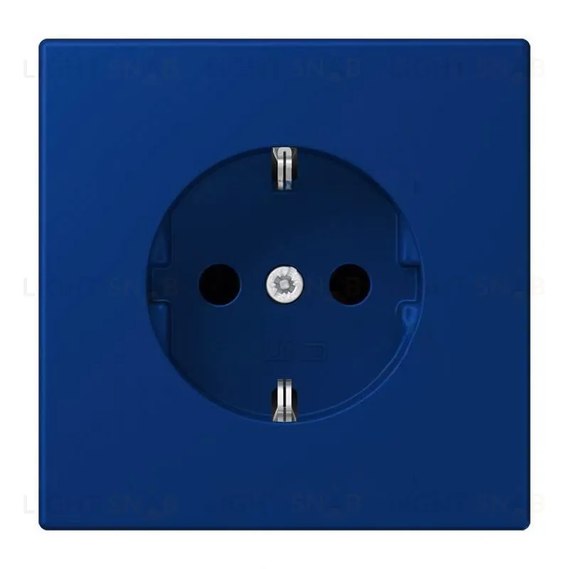 Розетка с заземлением и шторками Jung LS 990 Les Couleurs Le Corbusier bleu outremer fonce LC1520KI4320T LC1520KI4320T