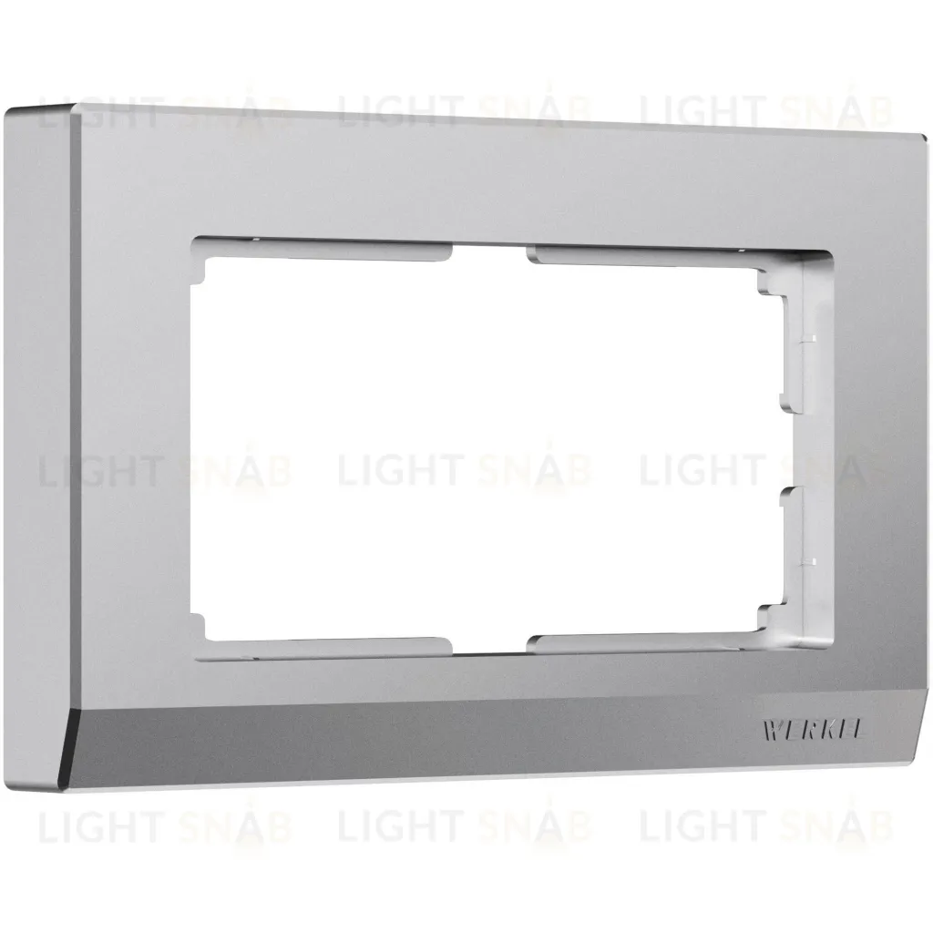 Рамка для двойной розетки Werkel Stark, серебряный матовый a063458 a063458