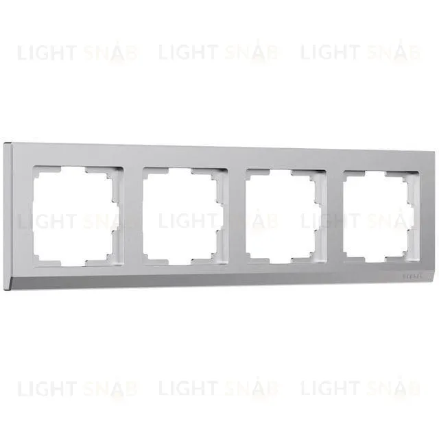 Рамка четверная Werkel Stark, серебряный матовый a063456 a063456