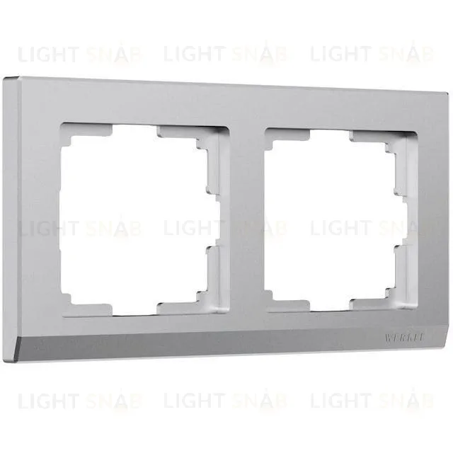 Рамка двойная Werkel Stark, серебряный матовый a063454 a063454