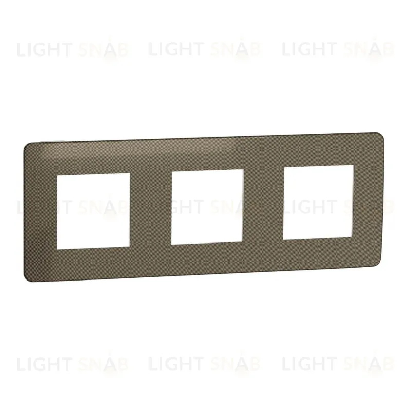 Рамка тройная Schneider Electric Unica Studio Metal, бронза-белый NU280650 NU280650