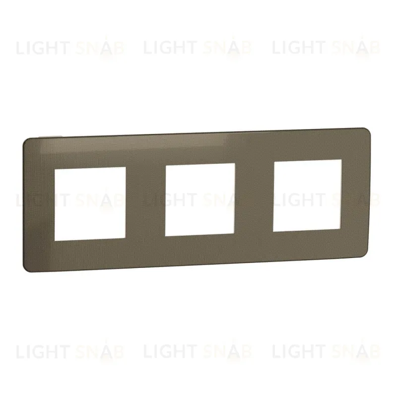 Рамка тройная Schneider Electric Unica Studio Metal, бронза-бежевый NU280651 NU280651