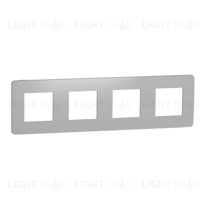 Рамка четверная Schneider Electric Unica Studio Metal, хром-белый NU280855 NU280855