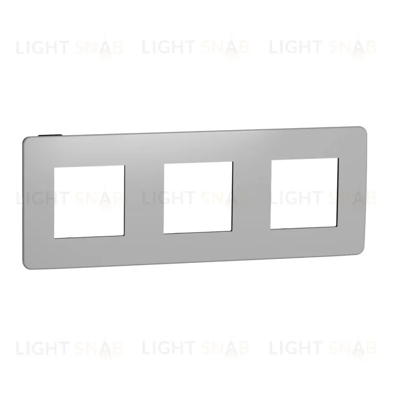 Рамка тройная Schneider Electric Unica Studio Metal, хром-антрацит NU280656 NU280656