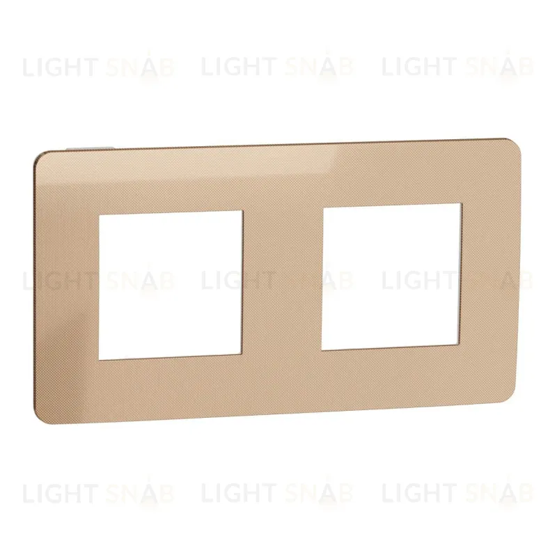 Рамка двойная Schneider Electric Unica Studio Metal, медь-белый NU280457 NU280457