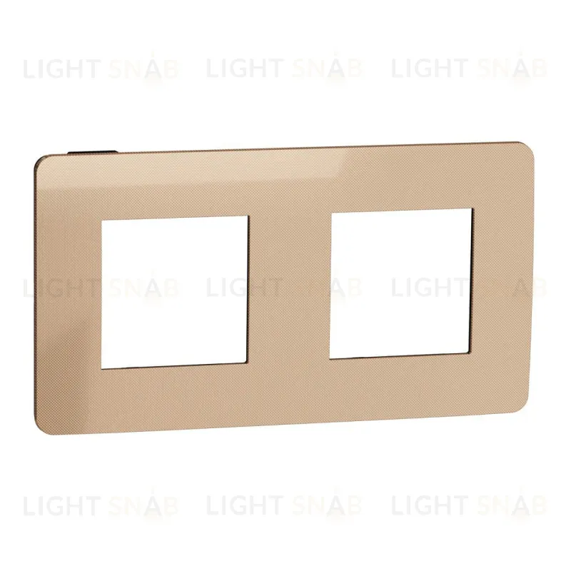 Рамка двойная Schneider Electric Unica Studio Metal, медь-антрацит NU280458 NU280458