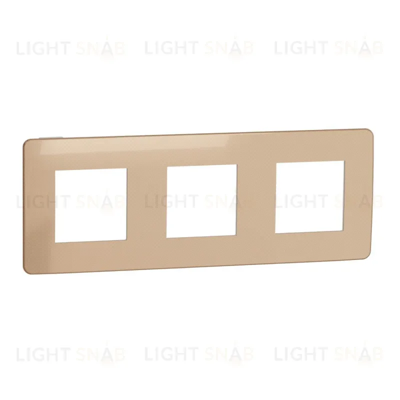 Рамка тройная Schneider Electric Unica Studio Metal, медь-белый NU280657 NU280657