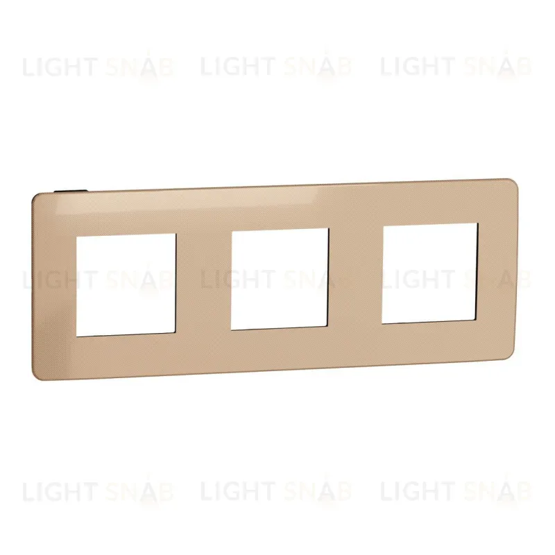 Рамка тройная Schneider Electric Unica Studio Metal, медь-антрацит NU280658 NU280658