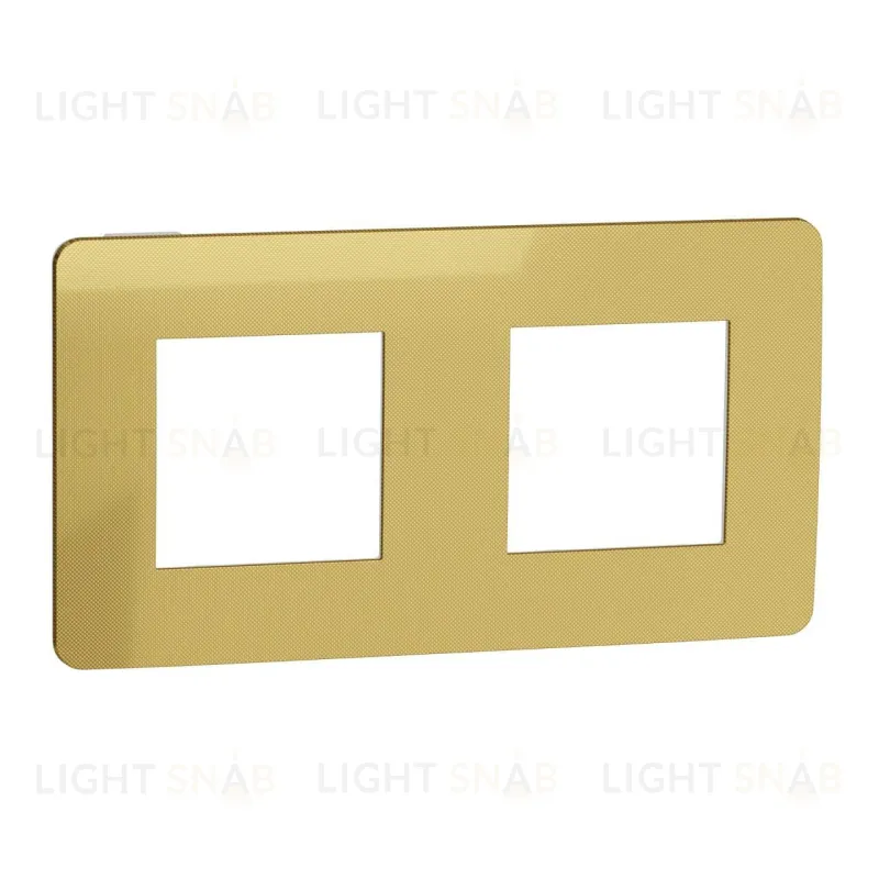 Рамка двойная Schneider Electric Unica Studio Metal, золото-белый NU280459 NU280459