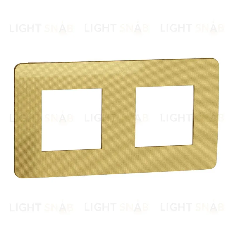 Рамка двойная Schneider Electric Unica Studio Metal, золото-бежевый NU280460 NU280460