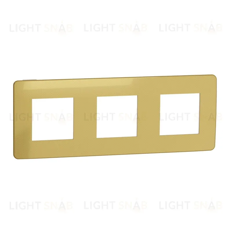 Рамка тройная Schneider Electric Unica Studio Metal, золото-бежевый NU280660 NU280660
