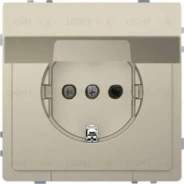 Розетка с заземлением с защитными шторками и крышкой Merten D-life 16А/250В, безвинтовые зажимы, сахара MTN2310-6033 MTN2310-6033