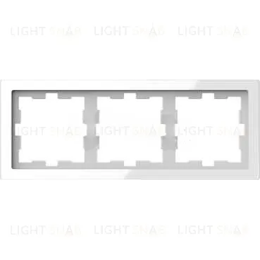 Рамка тройная Merten D-life белый кристалл, стекло MTN4030-6520 MTN4030-6520