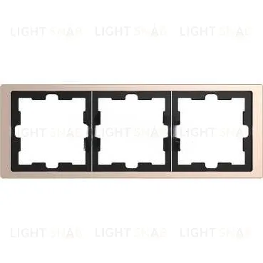 Рамка тройная Merten D-life шампань металл MTN4030-6551 MTN4030-6551