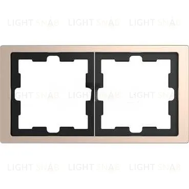 Рамка двойная Merten D-life шампань металл MTN4020-6551 MTN4020-6551
