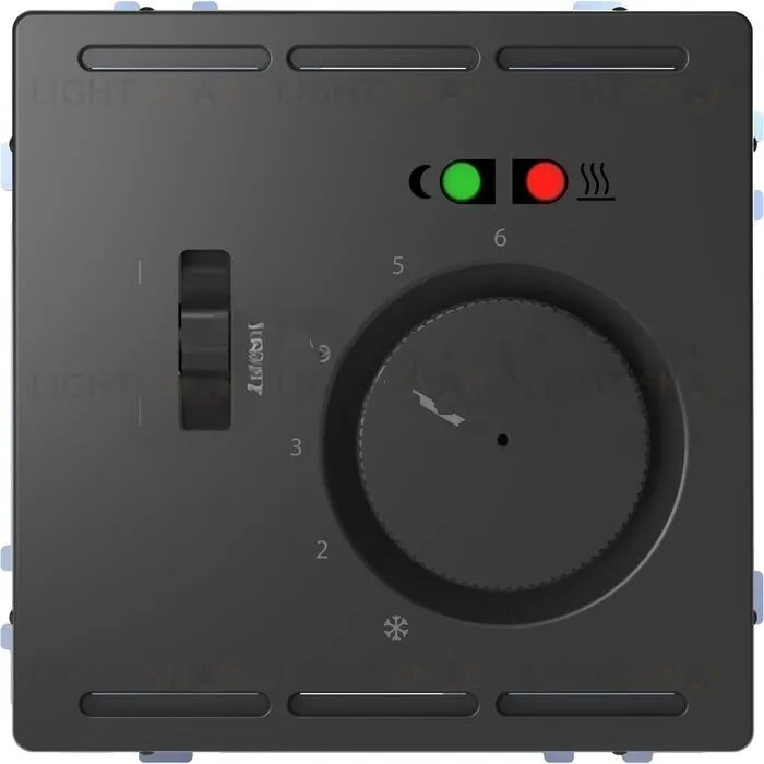 Регулятор теплого пола Merten D-life с датчиком пола 4 м и выключателем, антрацит MTN5764-6034 MTN5764-6034