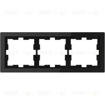 Рамка тройная Merten D-life черный оникс, стекло MTN4030-6503 MTN4030-6503