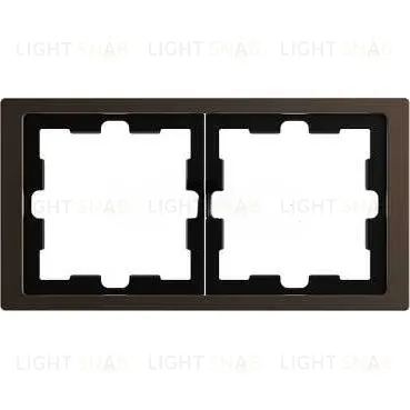 Рамка двойная Merten D-life мокко металл MTN4020-6552 MTN4020-6552