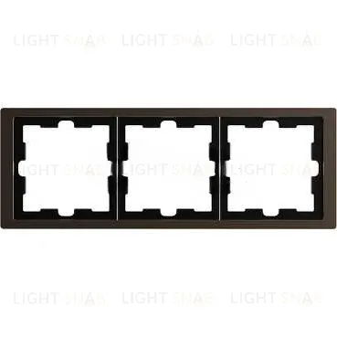 Рамка тройная Merten D-life мокко металл MTN4030-6552 MTN4030-6552