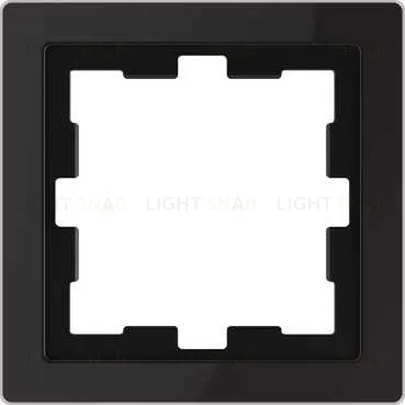 Рамка одинарная Merten D-life черный оникс, стекло MTN4010-6503 MTN4010-6503