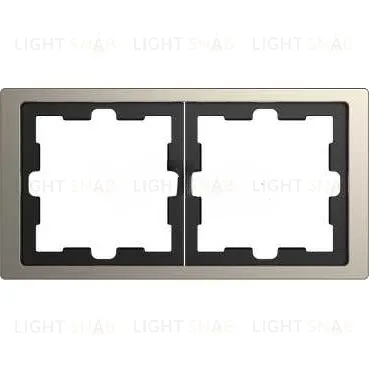Рамка двойная Merten D-life никель металл MTN4020-6550 MTN4020-6550