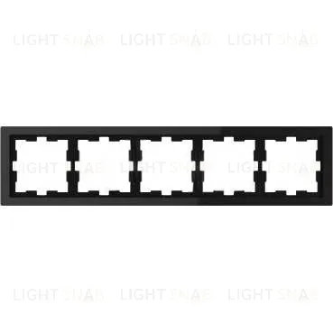 Рамка пятерная Merten D-life черный оникс, стекло MTN4050-6503 MTN4050-6503