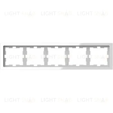 Рамка пятерная Merten D-life белый кристалл, стекло MTN4050-6520 MTN4050-6520