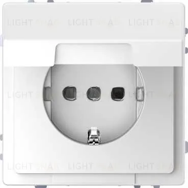 Розетка с заземлением с защитными шторками и крышкой Merten D-life 16А/250В, безвинтовые зажимы, белый MTN2310-6035 MTN2310-6035