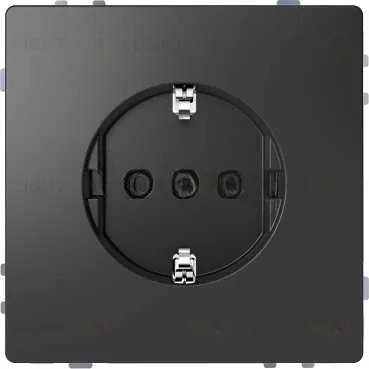 Розетка с заземлением с защитой от детей Merten D-life 16А/250В, безвинтовые зажимы, антрацит MTN2300-6034 MTN2300-6034