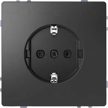 Розетка с заземлением Merten D-life 16А/250В, безвинтовые зажимы, антрацит MTN2301-6034 MTN2301-6034