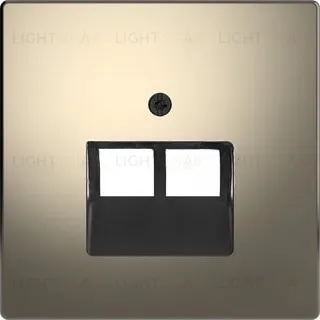 Розетка компьютерная двойная Merten D-life RJ45 6-й кат., никель металл epuae8-8upok6+MTN4522-6050 epuae8-8upok6 + MTN4522-6050