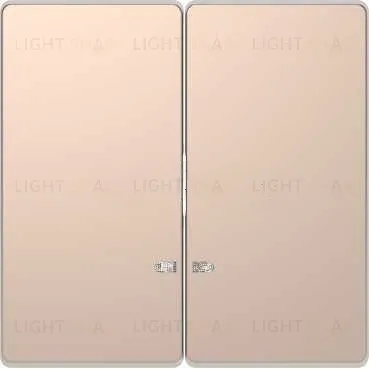 Выключатель двухклавишный с подсветкой Merten D-life 10А/250В, шампань металл MTN3135-0000+MTN3420-6051 MTN3135-0000 + MTN3420-6051