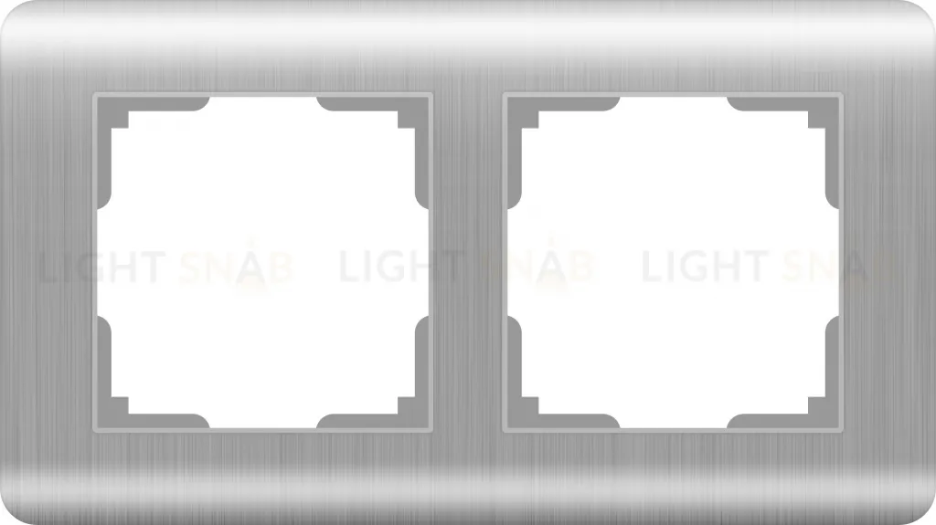 Рамка двойная Werkel Stream, серебряный a051266 a051266