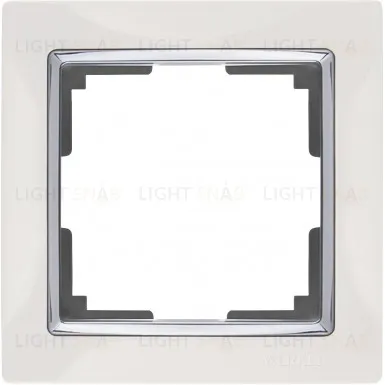 Рамка одинарная Werkel Snabb, белый/серебро a051657 a051657