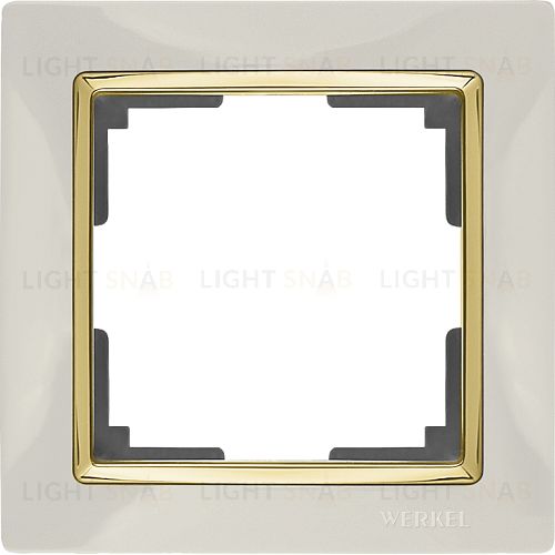 Рамка одинарная Werkel Snabb, слоновая кость/золото a051656 a051656