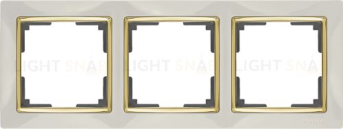 Рамка тройная Werkel Snabb, слоновая кость/золото a051647 a051647