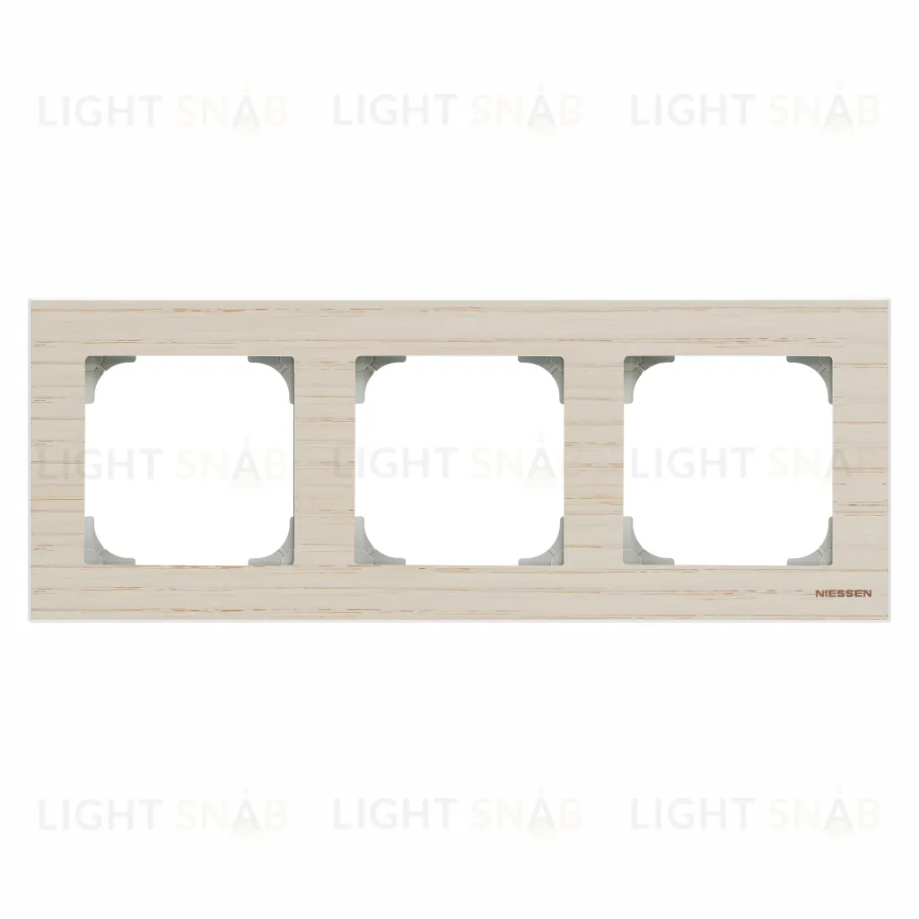 Рамка тройная ABB Sky, белый ясень 2CLA857300A2001 2CLA857300A2001