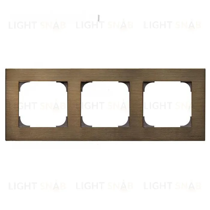 Рамка тройная ABB Sky, античная латунь 2CLA857300A1201 2CLA857300A1201