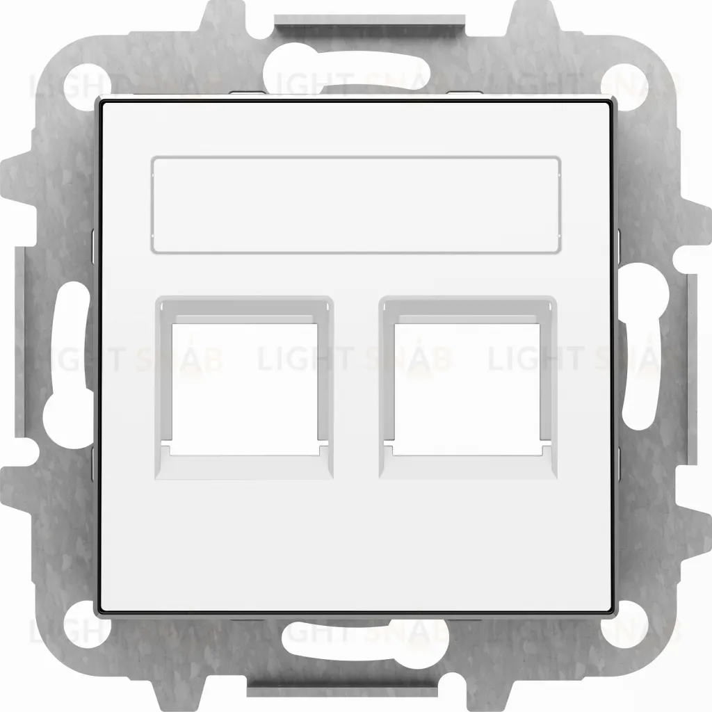 Розетка компьютерная двойная ABB Sky RJ45 5 кат, белый 2CLA201850A1001+2CLA201850A1001+2CLA851820A1101 2CLA201850A1001 + 2CLA851820A1101