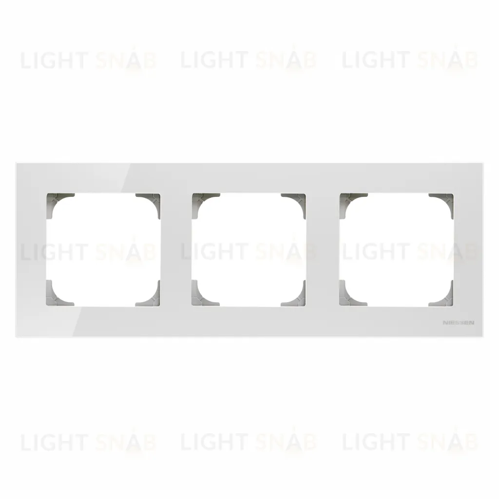 Рамка тройная ABB Sky, белое стекло 2CLA857300A3001 2CLA857300A3001