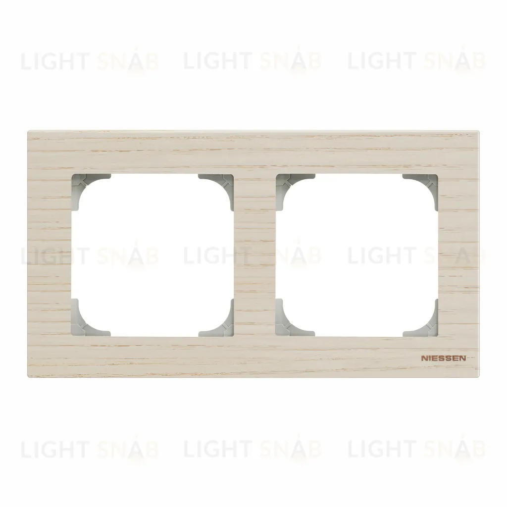 Рамка двойная ABB Sky, белый ясень 2CLA857200A2001 2CLA857200A2001