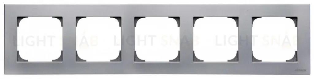 Рамка пятерная ABB Sky, серебряный 2CLA857500A1301 2CLA857500A1301