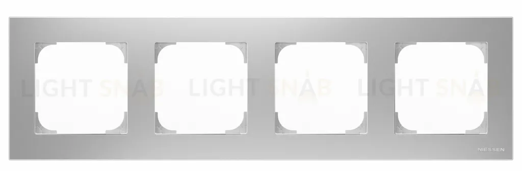 Рамка четверная ABB Sky, серебряный 2CLA857400A1301 2CLA857400A1301