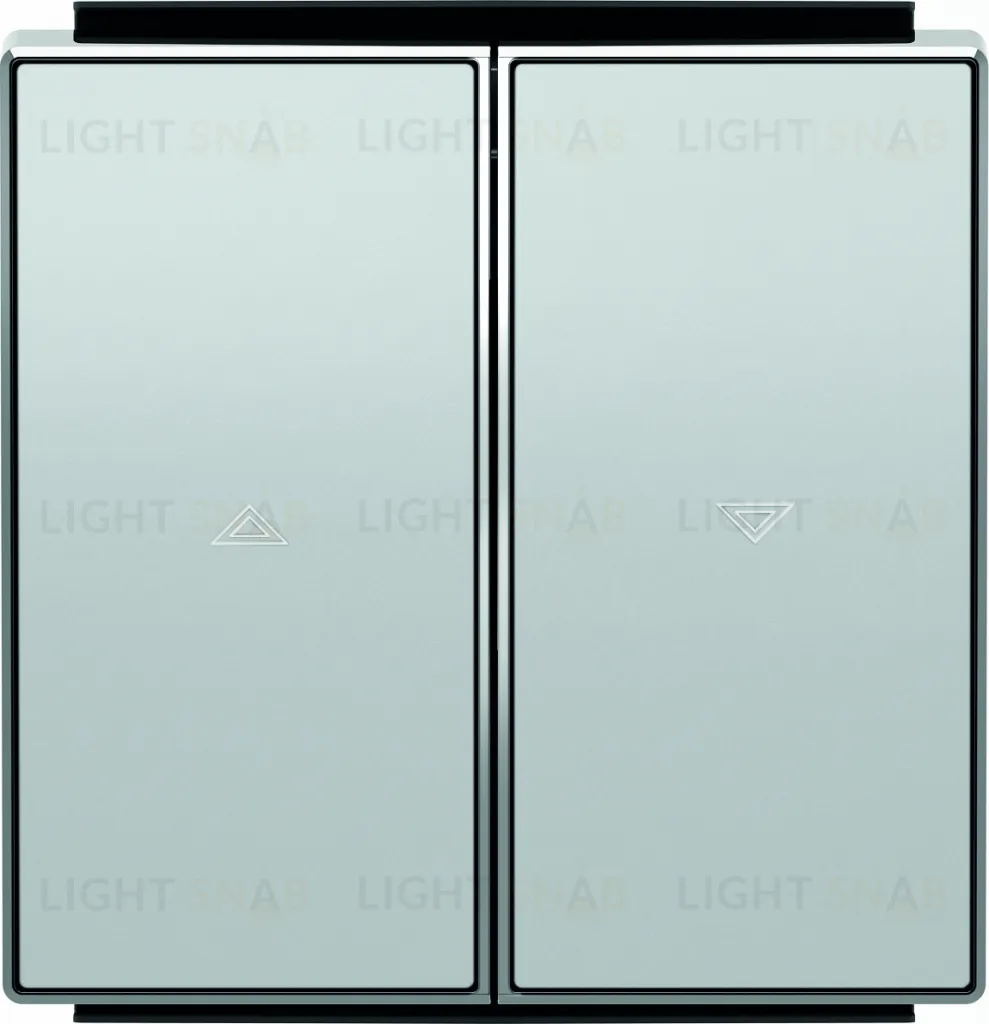 Выключатель управления жалюзи кнопочный ABB Sky, серебряный 2CLA814400A1001+2CLA854400A1301 2CLA814400A1001 + 2CLA854400A1301