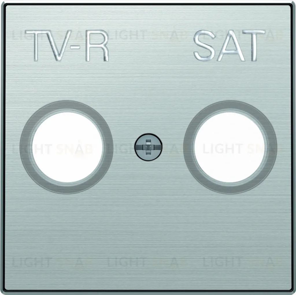 Розетка TV-R/SAT оконечная ABB Sky, нержавеющая сталь 2CLA815170A1001+2CLA855010A1401 2CLA815170A1001 + 2CLA855010A1401