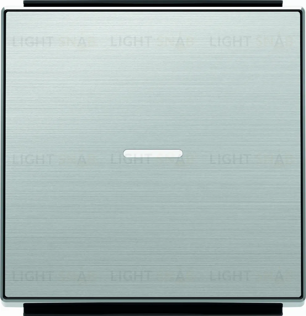 Выключатель одноклавишный перекрестный с подсветкой ABB Sky (из 3-х мест), 10А, нержавеющая сталь 2CLA811000A1001+2CLA819202A1001+2CLA850130A1401 2CLA811000A1001 + 2CLA819202A1001 + 2CLA850130A1401