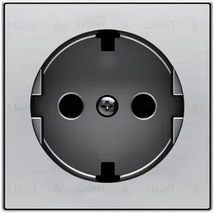 Розетка с заземлением со шторками плоская с винтовыми клеммами ABB Sky, нержавеющая сталь 2CLA818890A1001+2CLA858890A1401 2CLA818890A1001 + 2CLA858890A1401