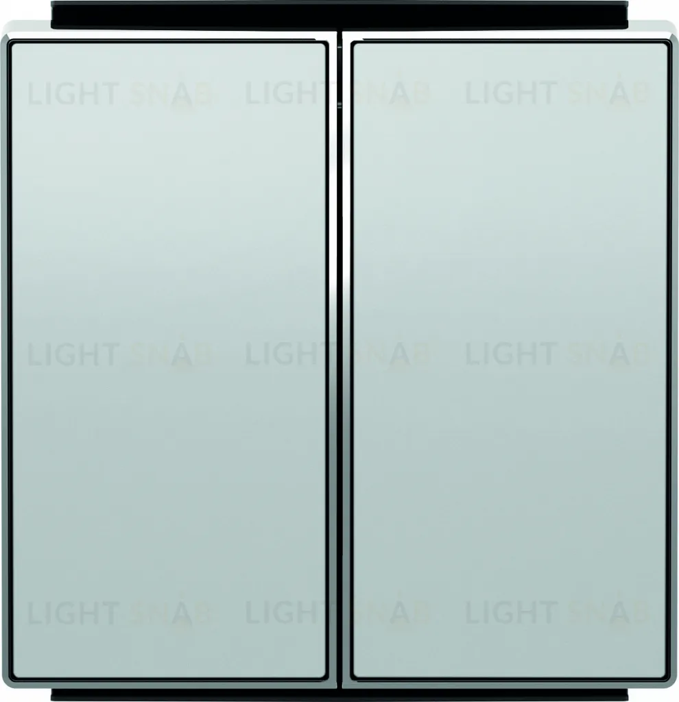 Выключатель двухклавишный ABB Sky, 10 А, серебряный 2CLA811100A1001+2CLA851100A1301 2CLA811100A1001 + 2CLA851100A1301