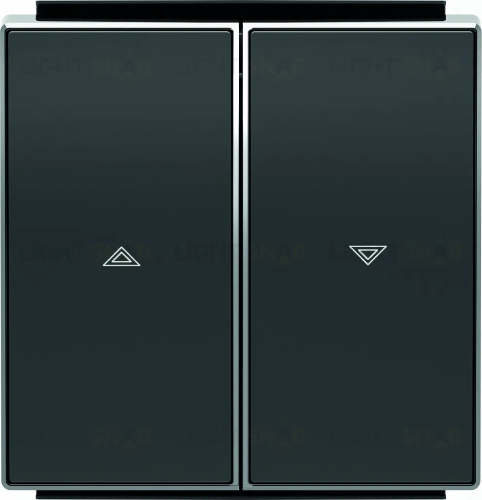 Выключатель управления жалюзи кнопочный ABB Sky, черный бархат 2CLA814400A1001+2CLA854400A1501 2CLA814400A1001 + 2CLA854400A1501